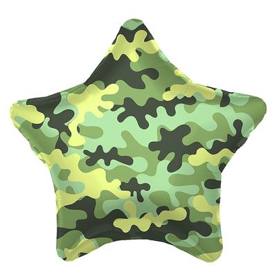 Шар воздушный фольгированный 19" «Камуфляж», звезда