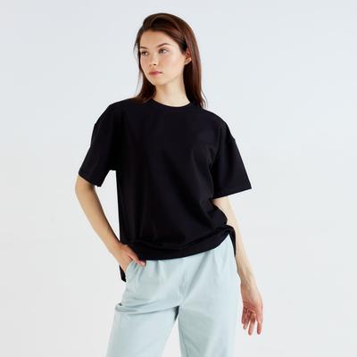 Футболка женская MINAKU REGULAR FIT: цвет чёрный, р-р 52