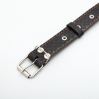 Ошейник комбинированный безразмерный, кожа/брезент, 65×3.5 см, ОШ 31-61 см, чёрный - Фото 5