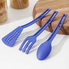 Набор кухонных принадлежностей Доляна «Глори», 3 шт., синий - Фото 3