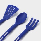 Набор кухонных принадлежностей Доляна «Глори», 3 шт., синий - Фото 2