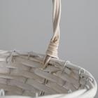 Корзина плетёная, ива, 22×16×11.5/25 см, белый - Фото 3