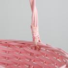 Корзина плетеная, ива, 30х21х12х25 см, розовый - фото 10013526