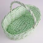 Корзина плетёная, ива, 30×21×12×25 см, светло-салатовый - Фото 2