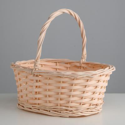 Корзина плетёная «Нежность», ива, св. персиковый