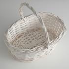 Корзина плетёная Laura, ива, 30×21×12×25 см, белый - Фото 2