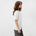 Футболка женская MINAKU OVERSIZE FIT: цвет экрю, р-р 54 - Фото 3