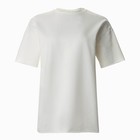 Футболка женская MINAKU OVERSIZE FIT: цвет экрю, р-р 54 - Фото 5