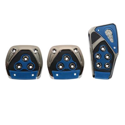 Накладки на педали Cartage, антискользящие, набор 3 шт, синий