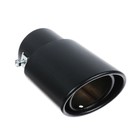 Насадка на глушитель 14×8.5 см, посадочный 64 мм, черный мат - Фото 2