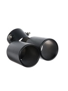 Насадка на глушитель двойная 15×12.5 см, посадочный 61 мм, черный мат - Фото 3