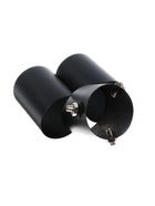 Насадка на глушитель двойная 15×12.5 см, посадочный 61 мм, черный мат - Фото 5