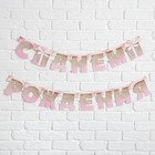 Гирлянда на люверсах «С Днем Рождения», длина 225 см - Фото 2