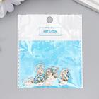 Декор для творчества металл "Котята на месяце" стразы 1,4х1,3 см (комплект 8 шт) - фото 21276227