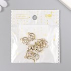 Декор для творчества металл "Котята на месяце" стразы 1,4х1,3 см (комплект 8 шт) - фото 21276228