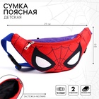 Сумка поясная детская для мальчика, два кармана, 25×6×13 см, Человек-паук - Фото 1