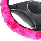 Оплетка на руль, чехол кпп, чехол ручника, мультиразмерный, розовый, набор 3 шт. - Фото 3