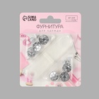 Набор джинсовых пуговиц, 17 мм, 6 шт., с установщиком, цвет серебряный - Фото 4