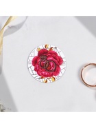 Приглашение на свадьбу с тиснением «Пионы», на пластике 5437226