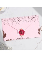 Приглашение на свадьбу с тиснением «Пионы», на пластике 5437226