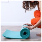 Коврик для йоги 183 х 61 х 1,5 см, цвет бирюзовый - Фото 6