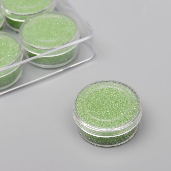 Микробисер стекло "Светло-зелёный" набор 10 гр - Фото 1