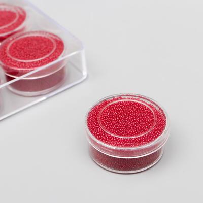 Микробисер стекло "Красный кардинал" набор 10 гр