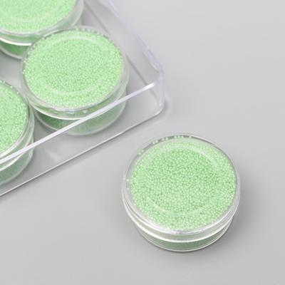 Микробисер стекло "Яблочно-зелёный" набор 10 гр