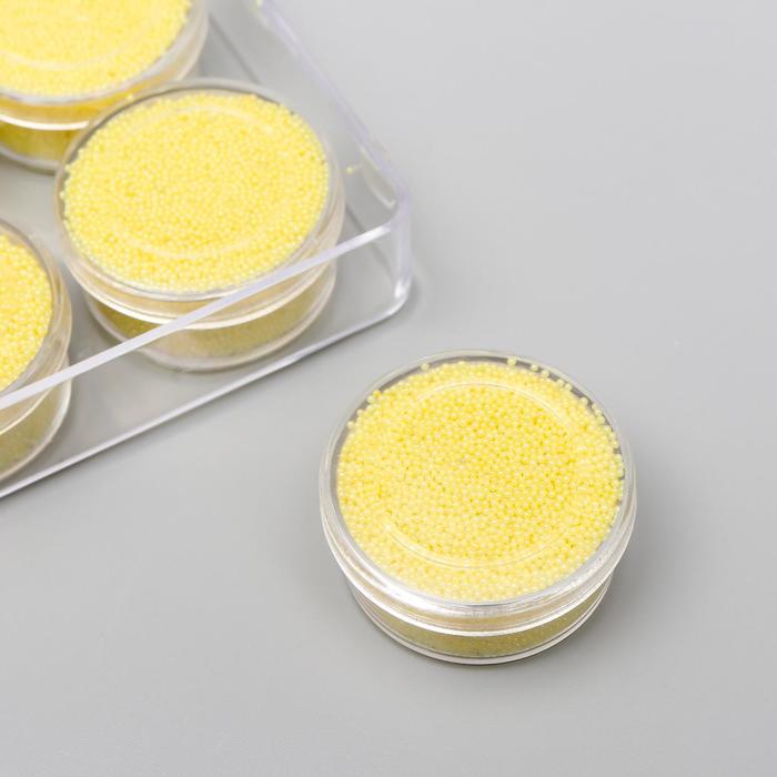 Микробисер стекло неоновый "Лимонно-жёлтый" набор 10 гр - Фото 1
