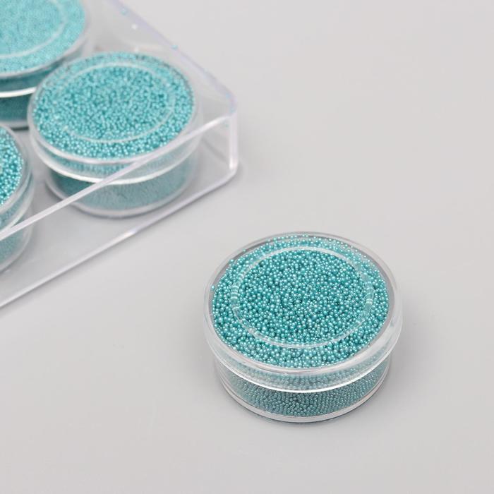 Микробисер стекло неоновый "Морская волна" набор 10 гр - Фото 1