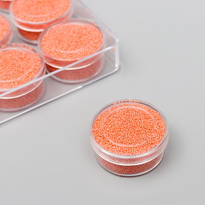Микробисер стекло неоновый "Персиковый" набор 10 гр - Фото 1