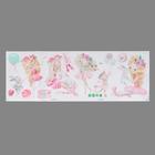 Наклейка пластик интерьерная цветная "Малышка-балерина со зверюшками" 30х90 см - фото 9572942