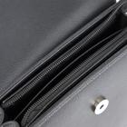 Сумка-мессенджер, отдел на клапане, наружный карман, регулируемый ремень, цвет чёрный - Фото 3