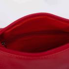 Кросс-боди, отдел на молнии, 2 наружных кармана, длинный ремень, цвет красный - Фото 3