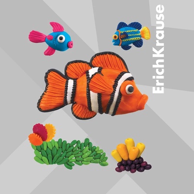 Пластилин ErichKrause Basic light pack, 12 цветов, 192 г, европодвес, в пакете