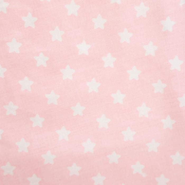 Простыня на резинке "LoveLife" Розовые звездочки 60*120+20 см, 100% хлопок, сатин - фото 1911568941