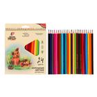 Цветные карандаши 24 цвета "Школа Творчества", трёхгранные - фото 9271315