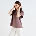 Футболка женская MINAKU REGULAR FIT: цвет коричневый, р-р 42 - фото 26598741