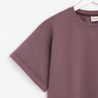 Футболка женская MINAKU REGULAR FIT: цвет коричневый, р-р 42 - фото 26598746