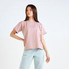 Футболка женская MINAKU REGULAR FIT: цвет пудровый, р-р 42 6972357 - фото 12725125