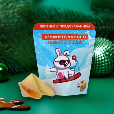 УЦЕНКА Печенье с предсказанием «Очумительного Нового года», 6 г (срок до 01.10.25)