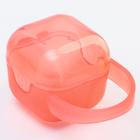 Контейнер для хранения и стерилизации детских сосок и пустышек, цвет розовый - Фото 3