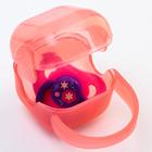 Контейнер для хранения и стерилизации детских сосок и пустышек, цвет розовый - Фото 2