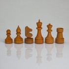 Шахматные фигуры из из массива бука, с бархатной подкладкой король h=7.5 см, пешка h=4.3 см - фото 4325650