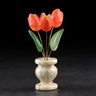 Сувенир Цветы "Тюльпаны"  (3 цветка) малые, без росписи,  11х8,5 см - фото 24453176