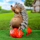 Садовая фигура "Сытый Ёжик" 27х26х35см - фото 24360274