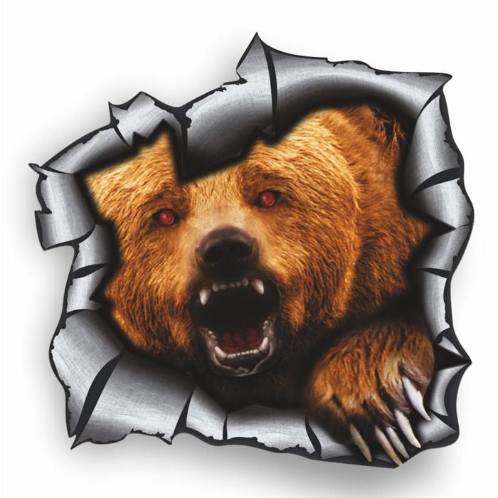 Наклейка "Разлом Медведь", 15 х 15 см - Фото 1