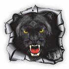 Наклейка "Разлом Черная пантера", 25 х 25 см - фото 301330698