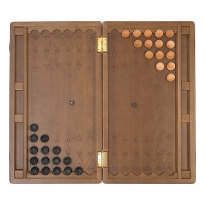 Нарды резные, из массива бука, патина, 35 х 44 см