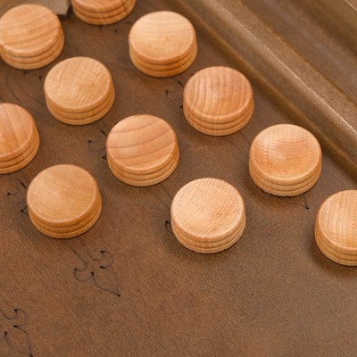 Нарды резные, из массива бука, патина, 35 х 44 см